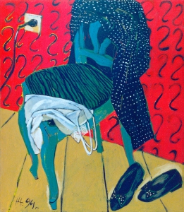 BLACK JERSEY / tempera on canvas / 94x81 cm / 1994 / in private collection
