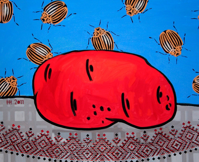 A RED POTATO / tempera, acrylic on canvas / 90x110 cm / 2011 / in private collection