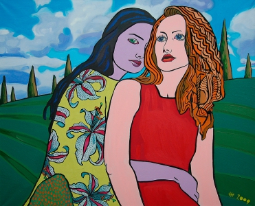 LUBA AND THE DEATH / oil on canvas / 100x120 cm / 2009 / in private collection