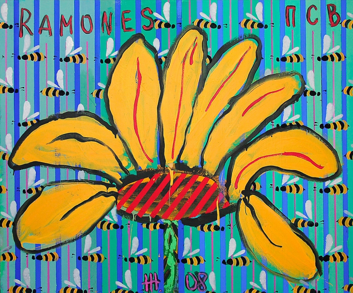 DEVOTED TO THE RAMONEZ / acrylic, tempera on canvas / 100x120 cm / 2008