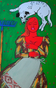 A HOT MIDDAY / acrylic, tempera on canvas / 140x90 cm / 2011 / in private collection