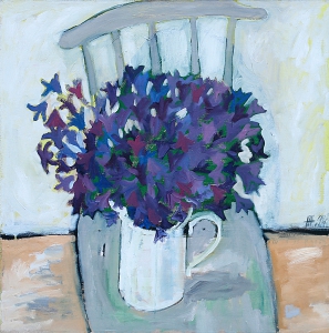 BELLFLOWERS / oil on canvas / 95x95 cm / 1994 / in private collection