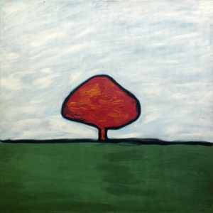 The Red Sakura / oil on canvas / 100х100 cm / 1994