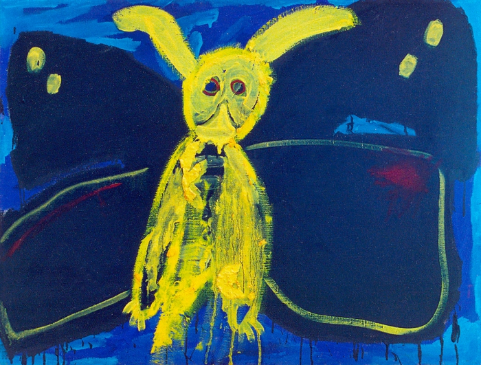 HARE WITH THE WINGS / oil on canvas / 1994 / destroyed by the author