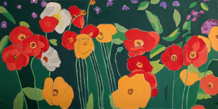 POPPIES / oil on canvas / 55x100 cm / 2007 / in private collection