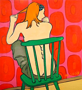 NADYA ON A CHAIR / oil on canvas / 120x100 cm / 2007 / in private collection