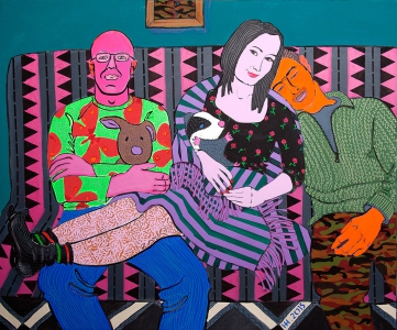 Family of a Forester / acrylic, tempera on canvas /  100х120 cm / 2015