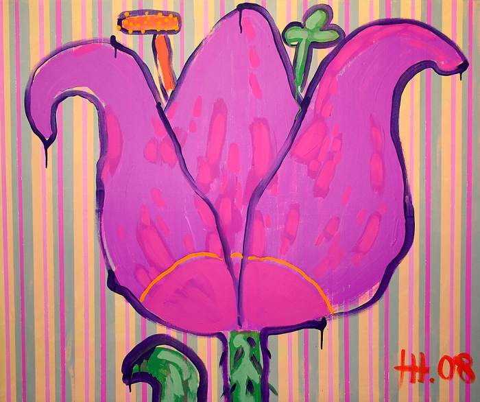 Сиреневый тюльпан / холст, акрил / 100x120 см / 2008г. / в частной коллекции