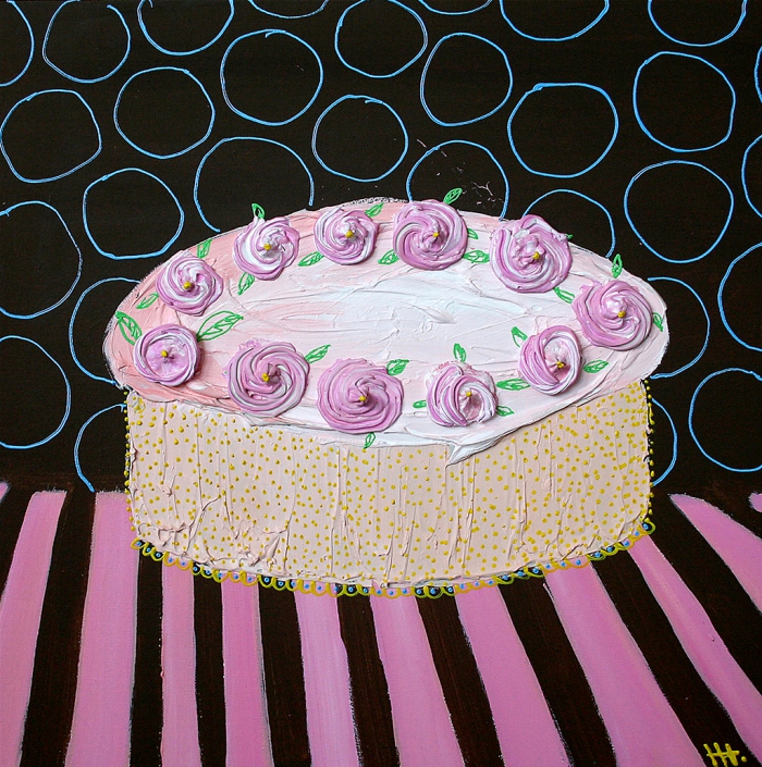 CAKE FROM TALLINN / tempera, acrylic on canvas / 50x50 cm / 2011 / in private collection