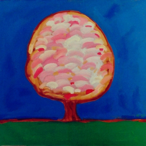 A BLOOMING TREE / oil on canvas / 100x100 cm / 1995 / in private collection