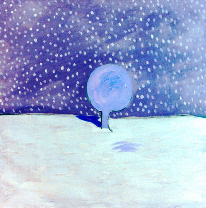 WINTER / oil on canvas / 100x100 cm / 1994 / in private collection